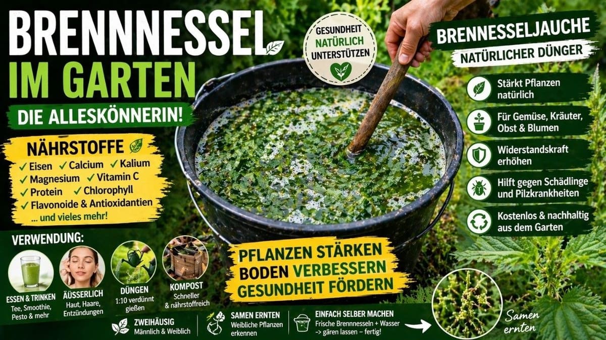 Vorschaubild: Brennnessel ernten, lagern und verarbeiten – Schritt für Schritt