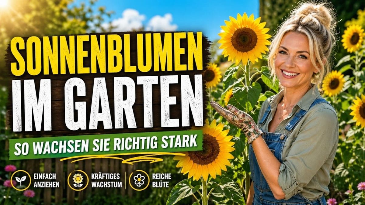 Vorschaubild: Sonnenblumen pflanzen: Mach das für RIESIGE Blüten!