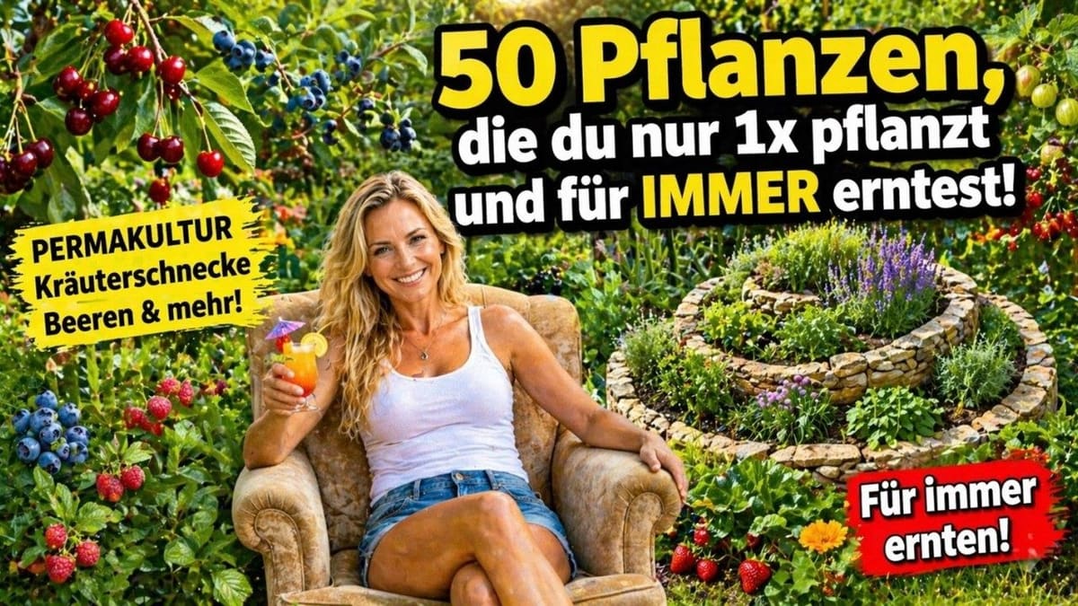 Vorschaubild: 50 Pflanzen, die du nur EINMAL pflanzt – und für immer erntest (Permakultur Garten)